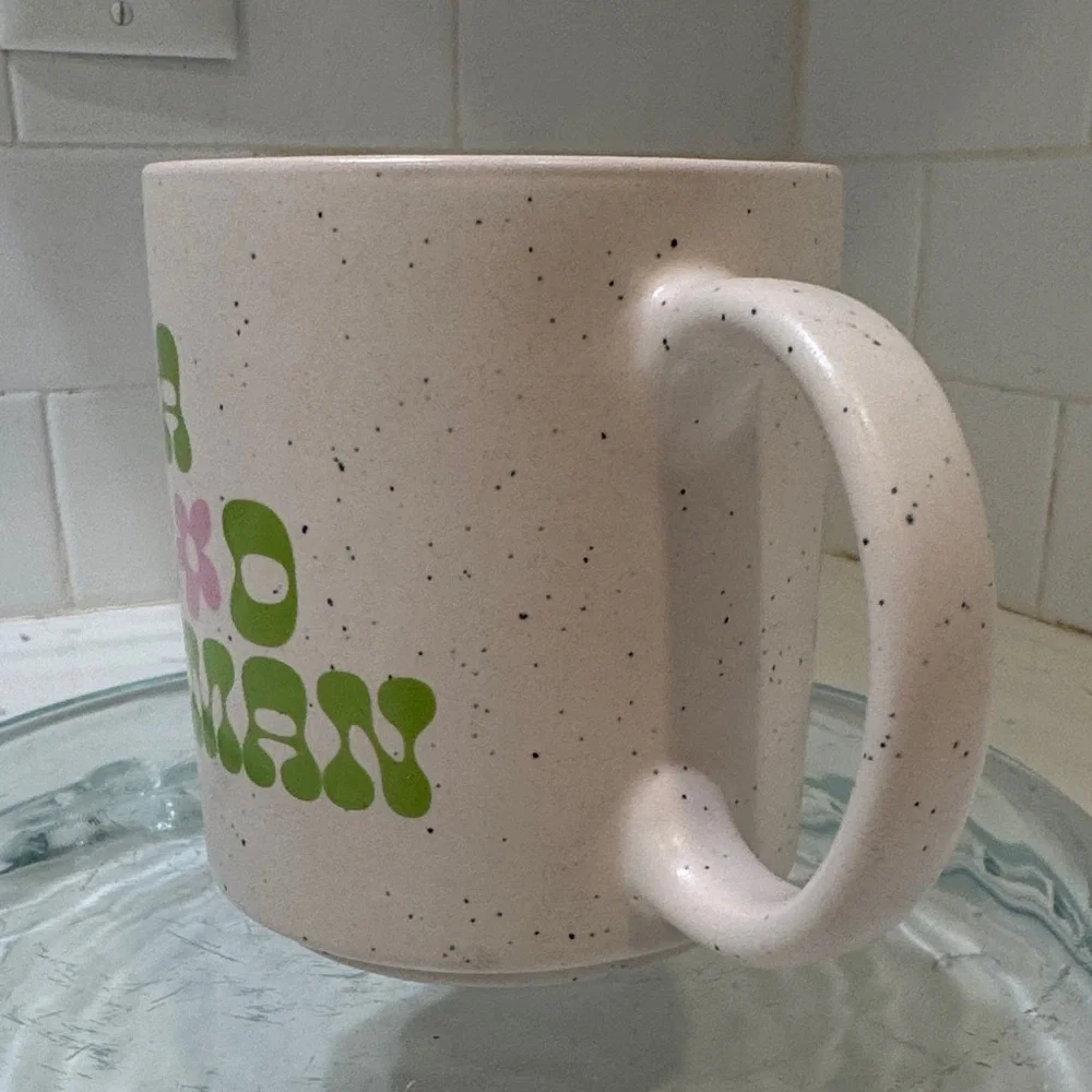 Speckled Ceramic Mug - Be a Good Human - Cream